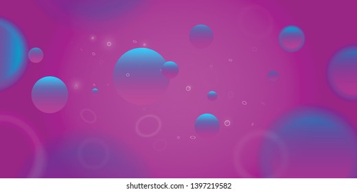 Abstract vector illustration of floating microscopic cells