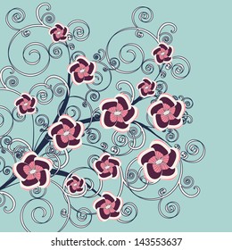abstract vector illustration of floral