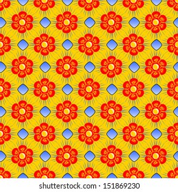 Abstract vector illustration of floral 