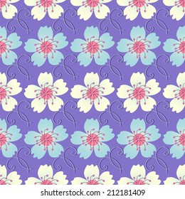 Abstract vector illustration of a floral background