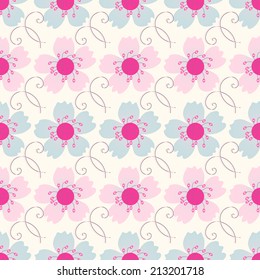 Abstract vector illustration of a floral background