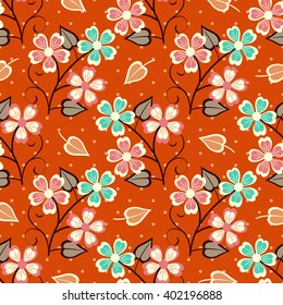 Abstract vector illustration of floral background