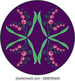 Abstract vector illustration with  floral elements