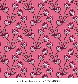 abstract vector illustration of floral seamless