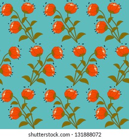 abstract vector illustration of floral seamless