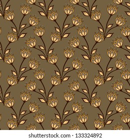 abstract vector illustration of floral seamless