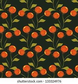 abstract vector illustration of floral seamless