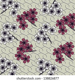 abstract vector illustration with flowers