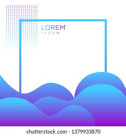 Abstract vector illustration of fluid or liquid with dualtone color gradient for background element