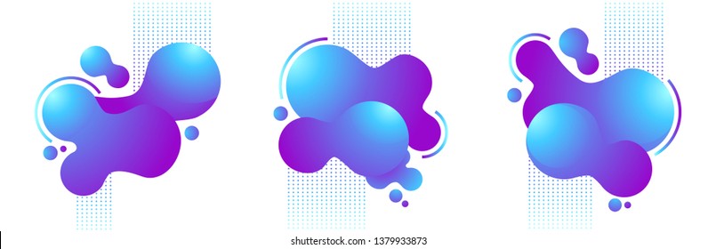 Abstract vector illustration of fluid or liquid with dualtone color gradient for background element