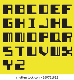 Abstract Vector illustration. Font design.