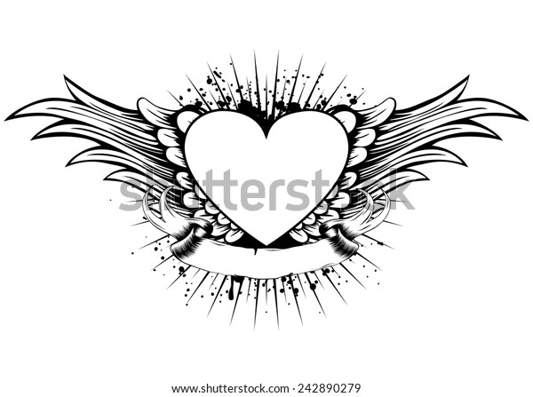 Abstract Vector Illustration Frame Wings Stock Vector (Royalty Free ...