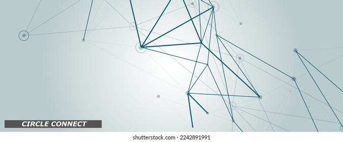 Abstract vector illustration. Futuristic elegant background for business presentations. Lines and dots connected. Beautiful technology design.