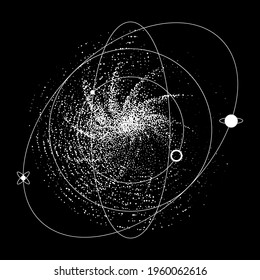 Abstract vector illustration of the galaxy and space system.