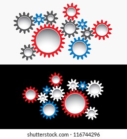 abstract vector illustration with gears