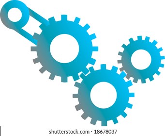 Abstract vector illustration of gears machinery
