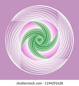 Abstract Vector illustration. Geometric curve elements.
