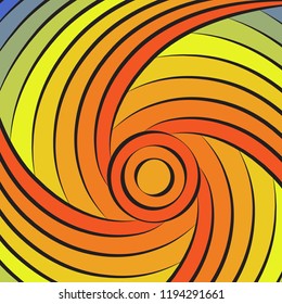 Abstract Vector illustration. Geometric curve elements.