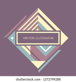 Abstract vector illustration. Geometric frame. Template for corporate identity and minimalistic logo.