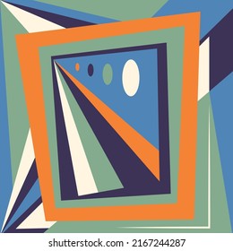 Abstract vector illustration of getting lost through the doorways in our mind