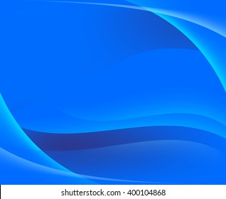 abstract vector illustration of glowing lines on blue blur background
