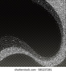 Abstract vector illustration of golden glitter stream. 