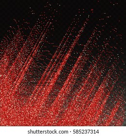Ilustración vectorial Abstractas de la corriente de brillo rojo dorado.