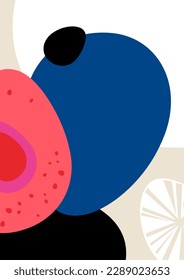 Abstract Vector Illustration, Graphic Design, Organic Shapes, Decorative, Vintage Style, Scandinavian, Background Creation