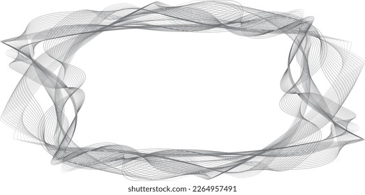 abstract vector illustration of gray colored wave lines - vector background	

