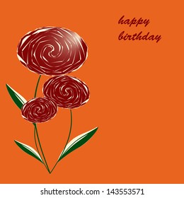 Abstract vector illustration of a greeting card