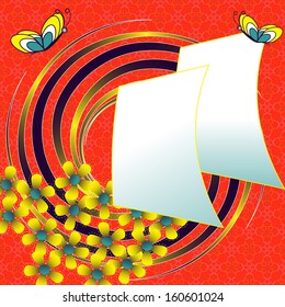 abstract vector illustration: greeting card 