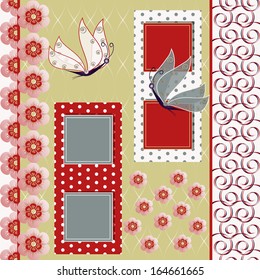 Abstract vector illustration greeting card