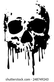 Abstract vector illustration grunge skull 