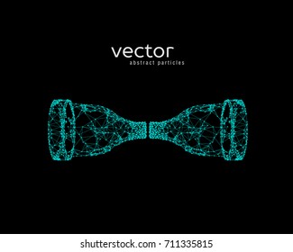 Abstract vector illustration of gyroscooter. Background and text on a separate layer. 