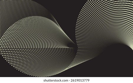 Abstract vector illustration of halftone geometric flow.