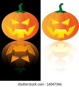Abstract vector illustration of a halloween pumpkin