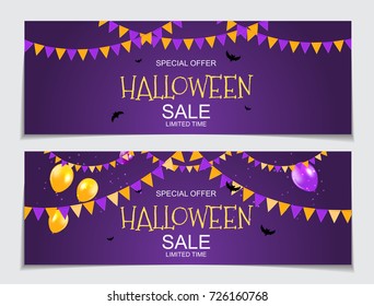 Abstract Vector Illustration Halloween Sale Background EPS10
