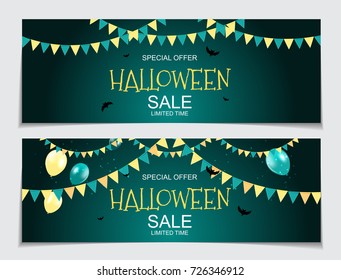 Abstract Vector Illustration Halloween Sale Background. EPS10
