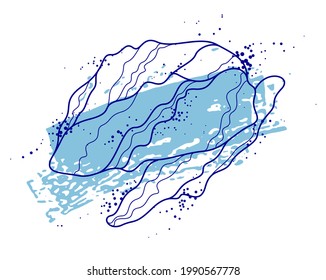 Abstract vector illustration with hand drawn elements isolated on white background.