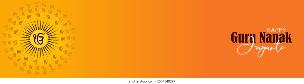 ilustración vectorial abstracta, guru nanak jayanti.web, banner.
