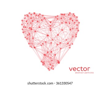 Abstract vector illustration of heart on white background