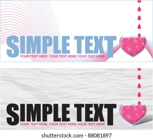 Abstract vector illustration with heart-flask and text.