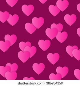 Abstract vector illustration with hearts. Happy Valentine's day. Mother's day. Women's day.