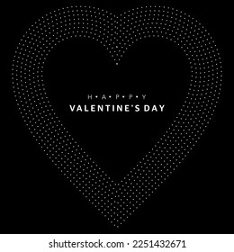 An abstract vector illustration of hearts for Valentines Day 2023