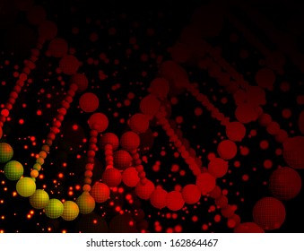 abstract vector illustration of a helical DNA