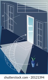 ilustración vectorial abstracta del interior del hogar