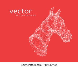 Abstract vector illustration of horse head. EPS 10