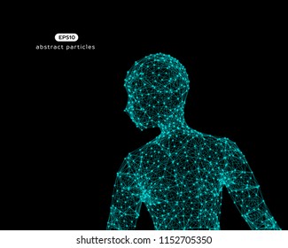 Abstract vector illustration of human back. You can easily change color.