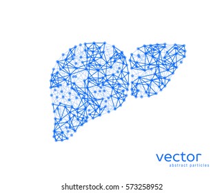 Abstract vector illustration of human liver with cirrhosis.