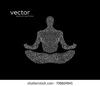 Abstract vector illustration of human in lotus pose. 